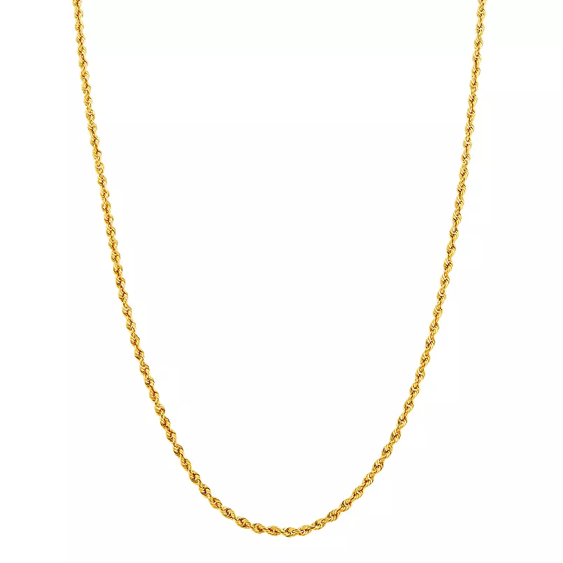 10 Karat Gold Rope Chain 2 mm