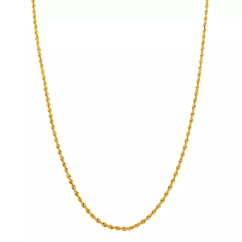 10 Karat Gold Rope Chain 2.5 mm