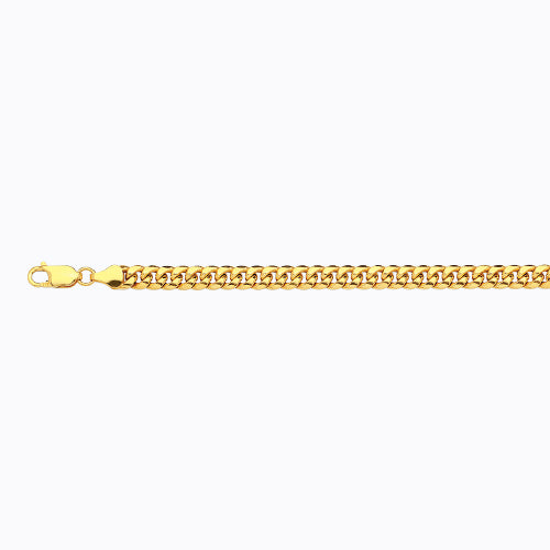 10K 6MM YELLOW GOLD HOLLOW MIAMI CUBAN 16" CHAIN NECKLACE