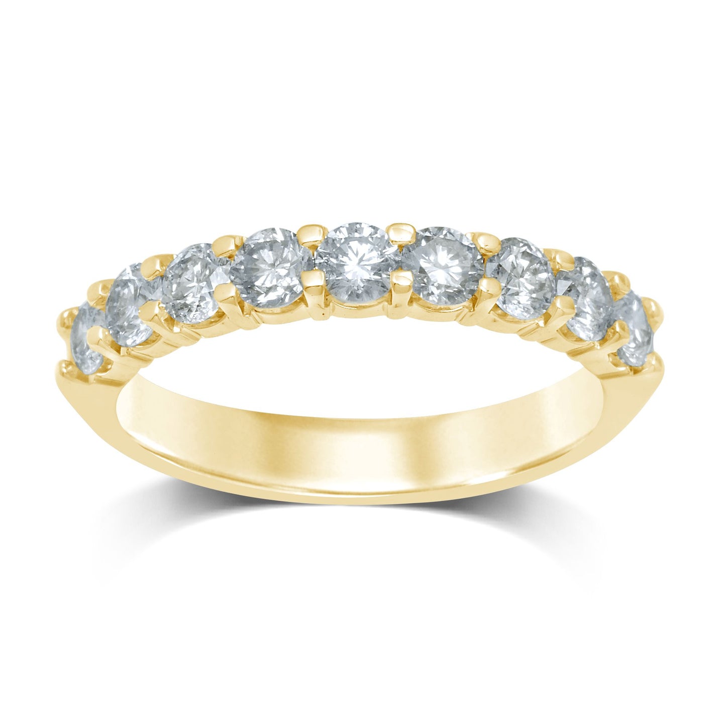 14k 0.90Ct Diamond Ladies Band (9 Diamond Stones)