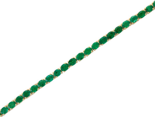 EFFY 14K YELLOW GOLD NATURAL EMERALD BRACELET