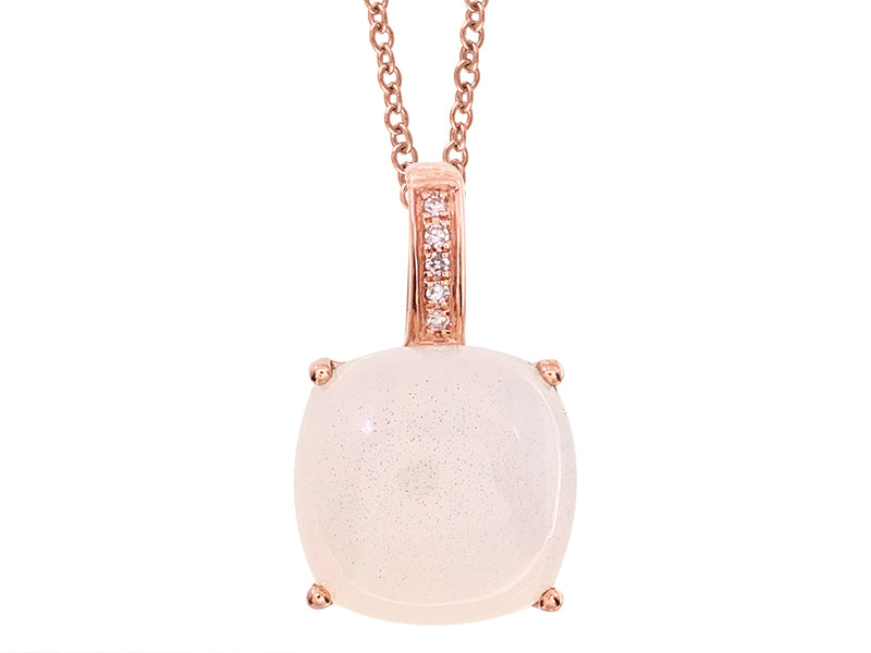 EFFY 14K ROSE GOLD DIAMOND,ETHIOPIAN OPAL PENDANT