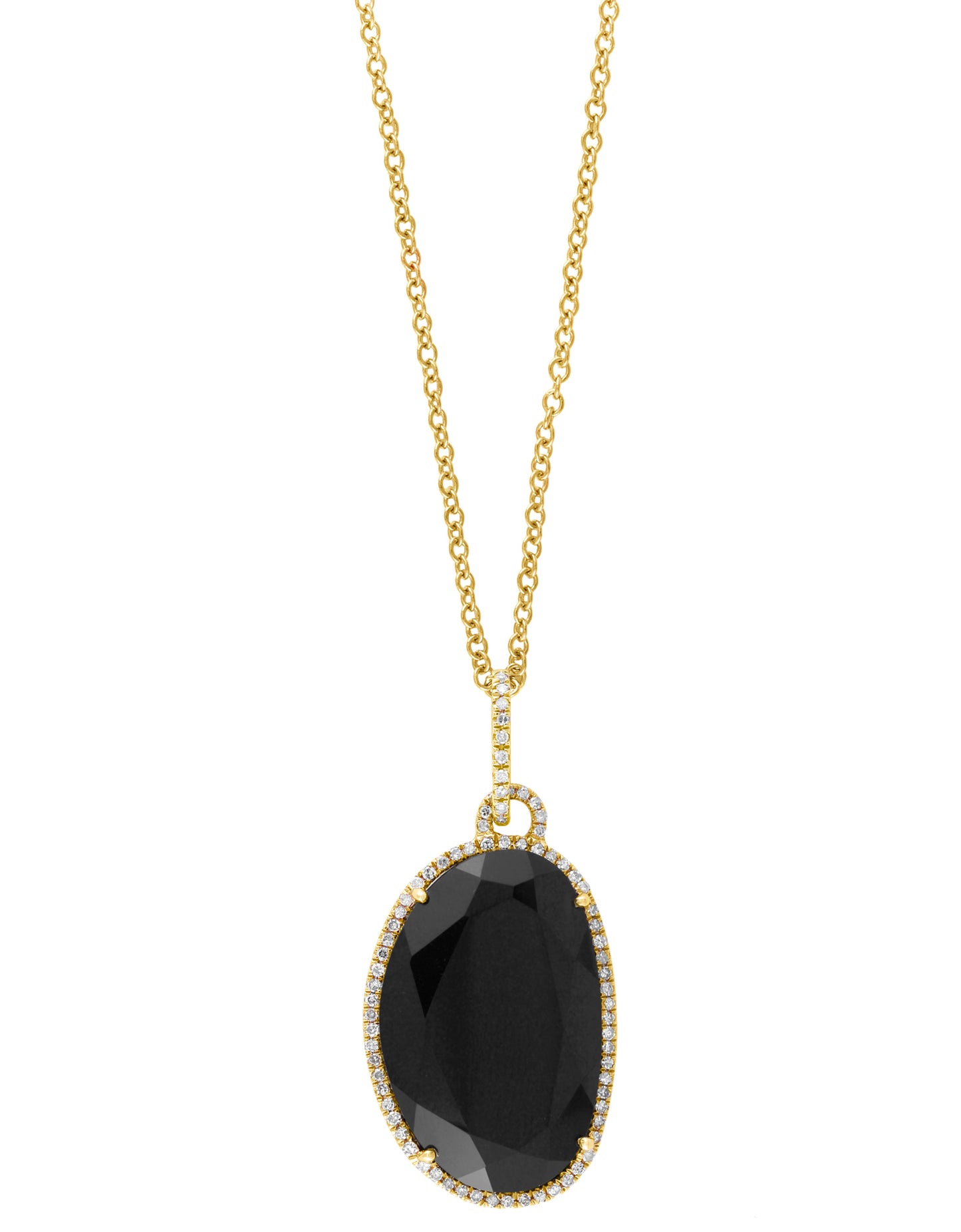 Effy 14K Rose & White Gold Diamond & Onyx Pendant