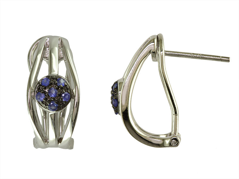 EFFY 925 STERLING SILVER SAPPHIRE EARRINGS