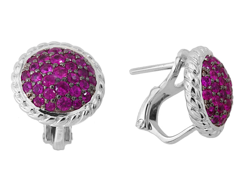 EFFY 925 STERLING SILVER RUBY EARRINGS