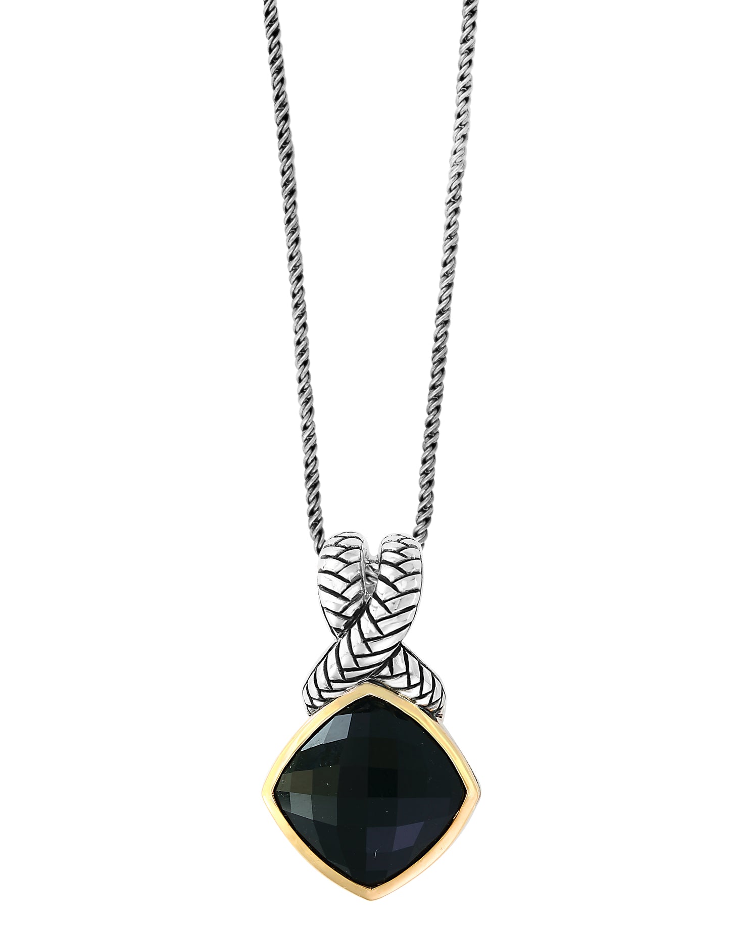 Effy 925 18K Yellow Gold/Silver Onyx Pendant