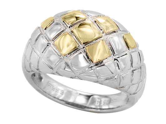 EFFY 925 14K YELLOW GOLD/SILVER  RING