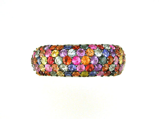 EFFY 925 STERLING SILVER MULTICOLOR SAPPHIRE RING