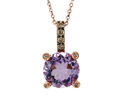 EFFY 14K ROSE GOLD ,AMETHYST PENDANT