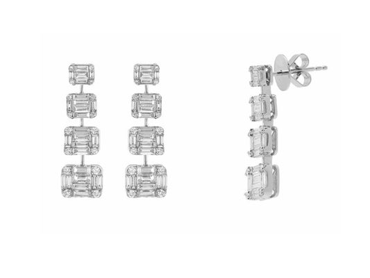 EFFY 18K WHITE GOLD  EARRINGS