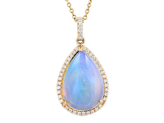 EFFY 14K YELLOW GOLD ,OPAL PENDANT