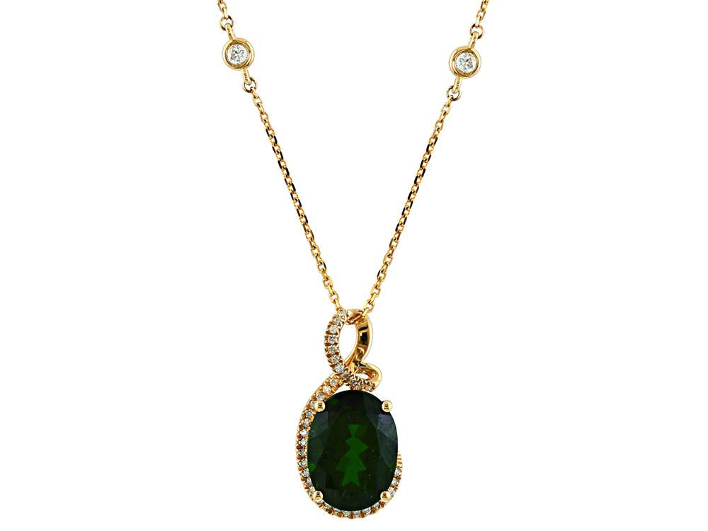 EFFY 14K YELLOW GOLD ,CHROME DIOPSIDE PENDANT