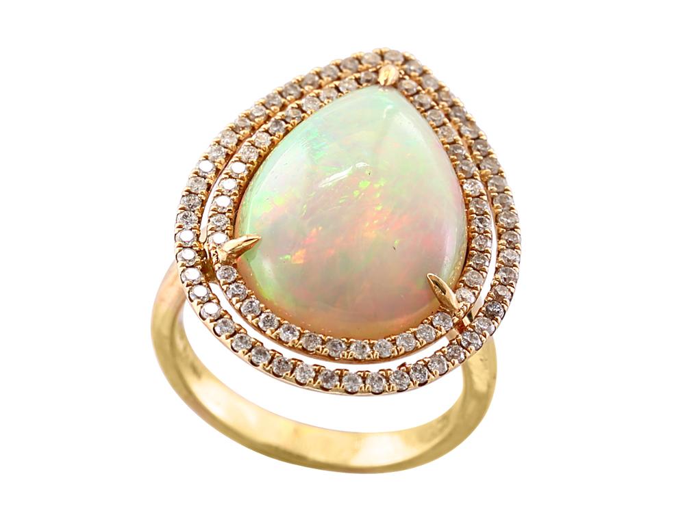 EFFY 14K YELLOW GOLD ,OPAL RING