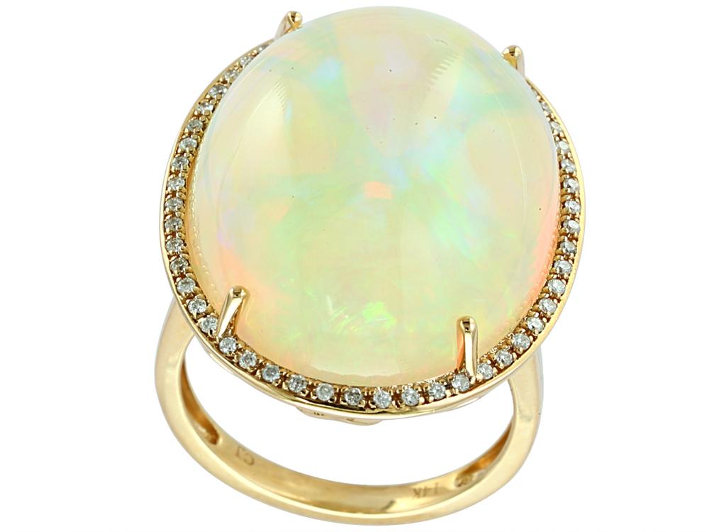 EFFY 14K YELLOW GOLD ,OPAL RING