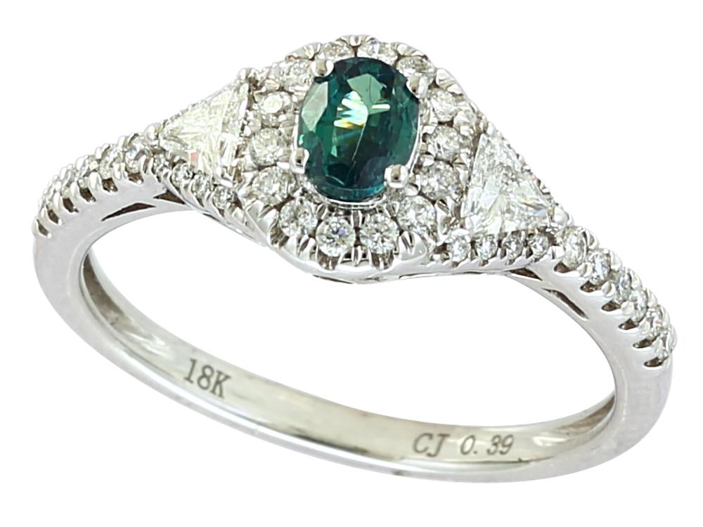 EFFY 18K WHITE GOLD ,ALEXANDRITE RING