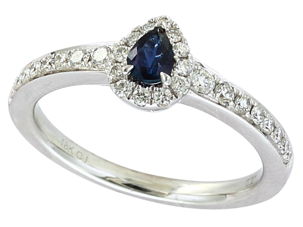 EFFY 18K WHITE GOLD ,ALEXANDRITE RING