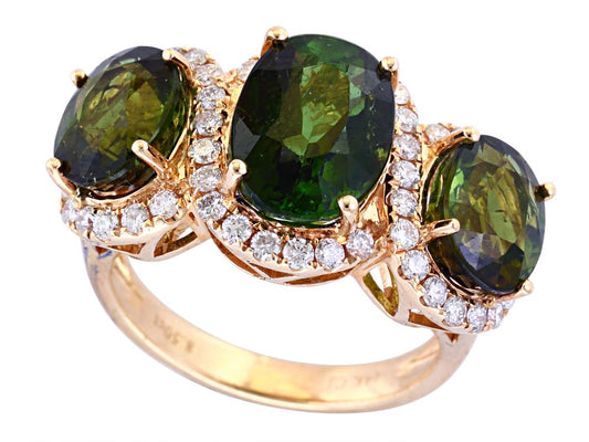 EFFY 14K YELLOW GOLD ,GREEN TOURMALINE RING