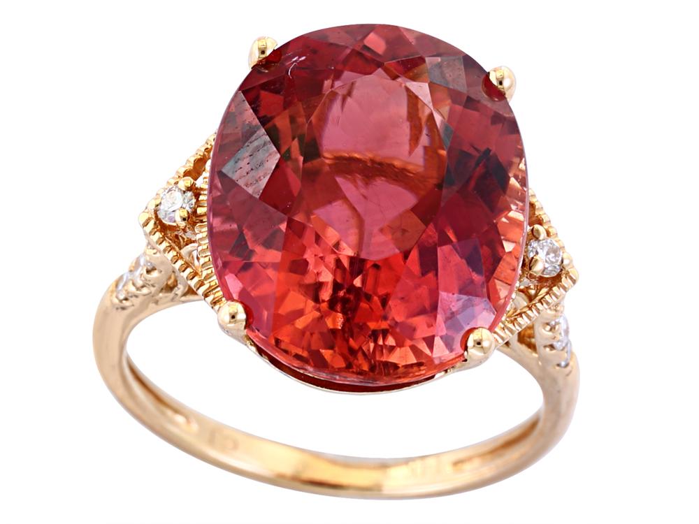 EFFY 14K YELLOW GOLD ,TOURMALINE RING