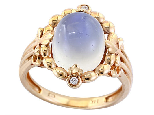 EFFY 14K YELLOW GOLD ,BLUE MOON RING