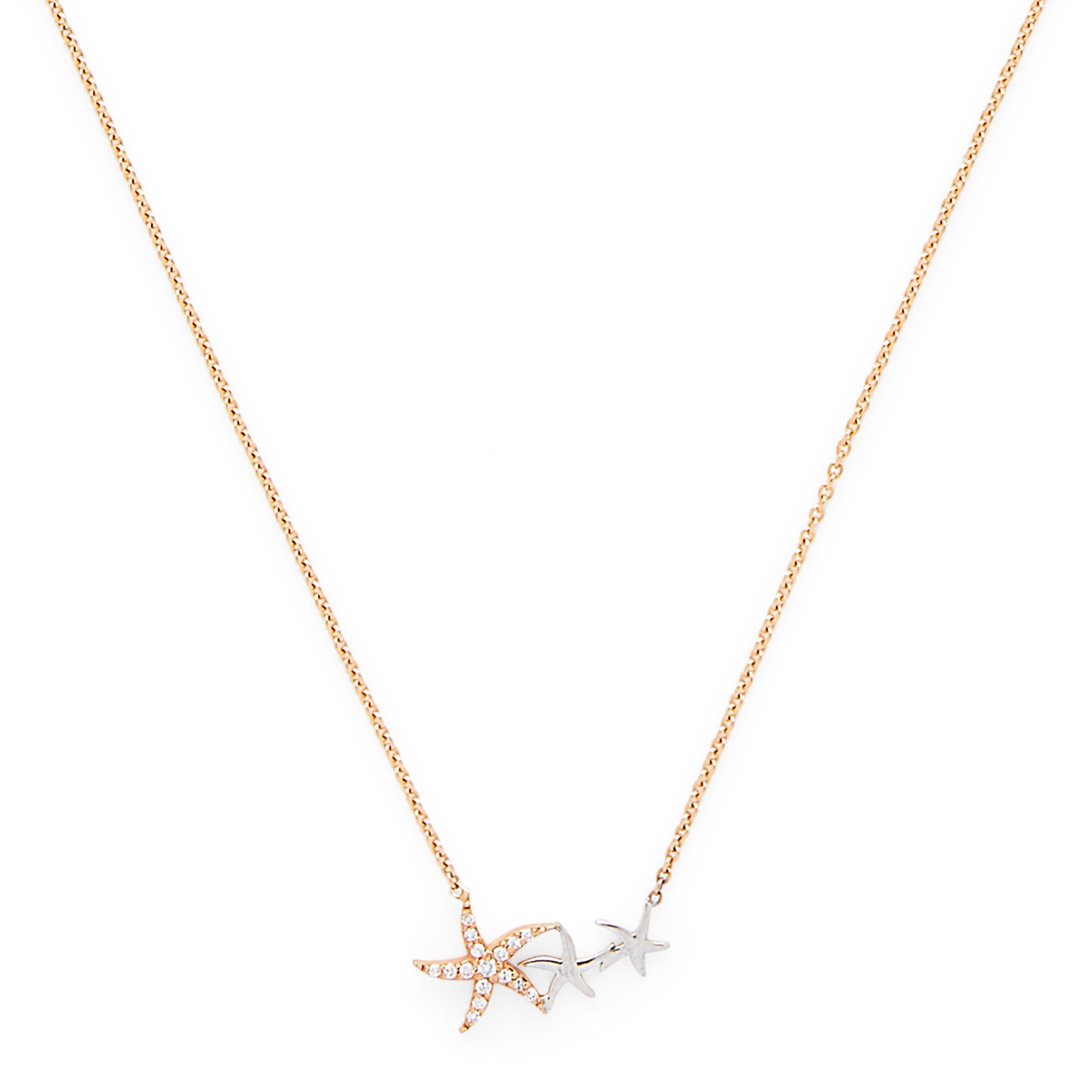 Effy 14K TWO TONE DIAMOND NECKLACE