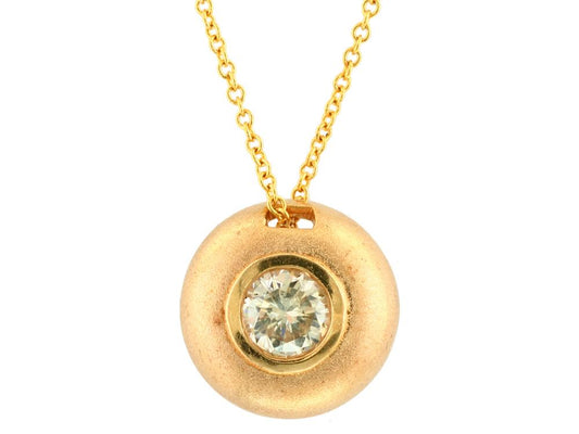 EFFY 14K YELLOW GOLD DIAMOND PENDANT