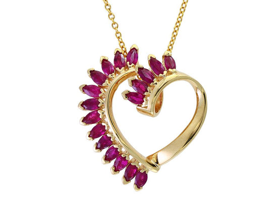 EFFY 14K YELLOW GOLD NATURAL RUBY PENDANT