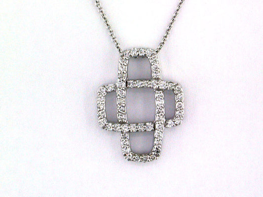 EFFY 14K WHITE GOLD DIAMOND PENDANT