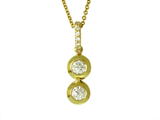 EFFY 14K YELLOW GOLD DIAMOND PENDANT