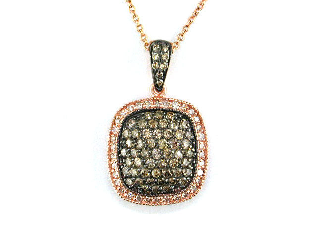 EFFY 14K ROSE GOLD DIAMOND,ESPRESSO DIAMOND, PENDANT