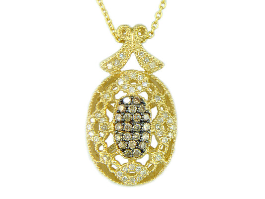 EFFY 14K YELLOW GOLD DIAMOND,ESPRESSO DIAMOND, PENDANT