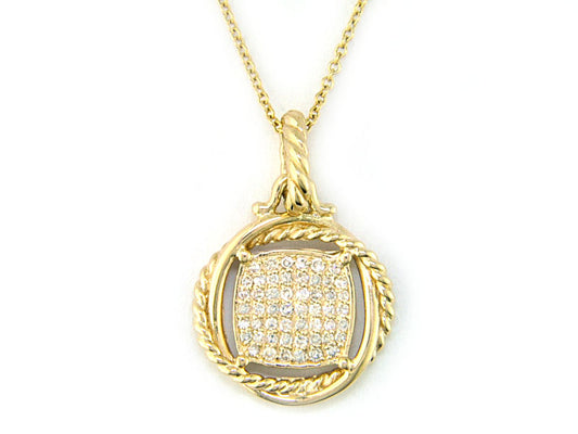 EFFY 14K YELLOW GOLD DIAMOND PENDANT