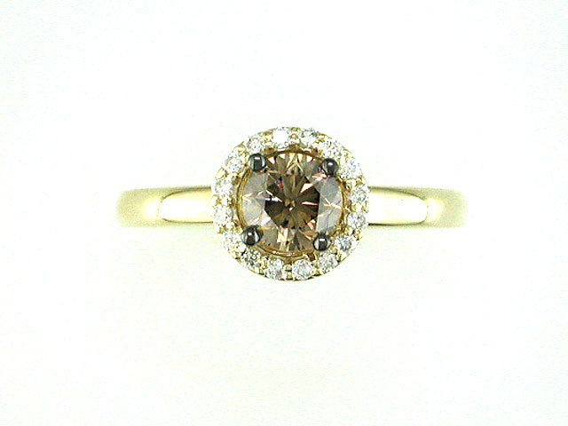 EFFY 14K YELLOW GOLD DIAMOND,ESPRESSO DIAMOND, RING