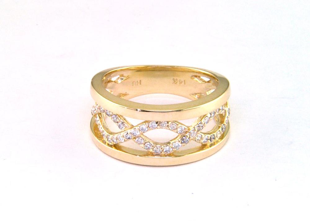 EFFY 14K YELLOW GOLD DIAMOND RING