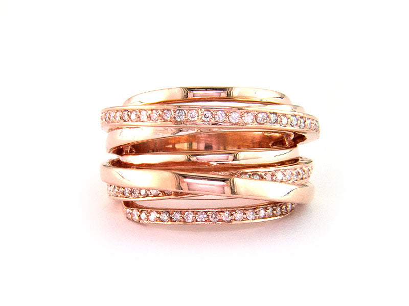 EFFY 14K ROSE GOLD DIAMOND RING