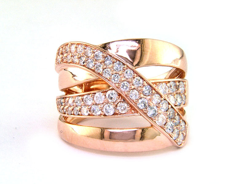 EFFY 14K ROSE GOLD DIAMOND RING