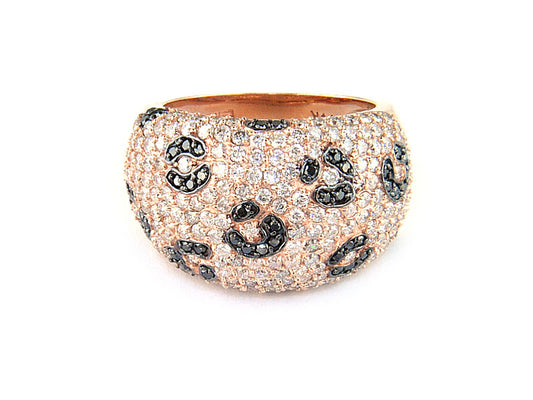 EFFY 14K ROSE GOLD DIAMOND,BLACK DIAMOND, RING