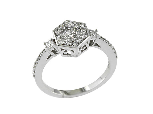 EFFY 14K WHITE GOLD DIAMOND RING