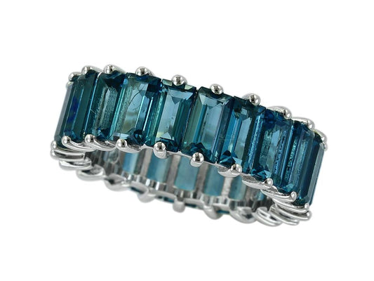 EFFY 14K WHITE GOLD LONDON BLUE TOPAZ RING