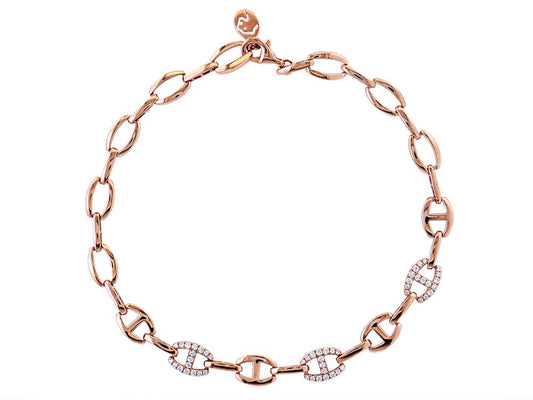 EFFY 14K ROSE GOLD DIAMOND BRACELET