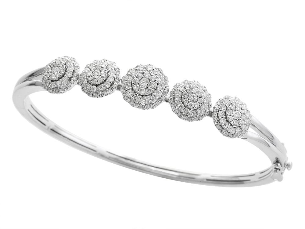 EFFY 14K WHITE GOLD DIAMOND BANGLE