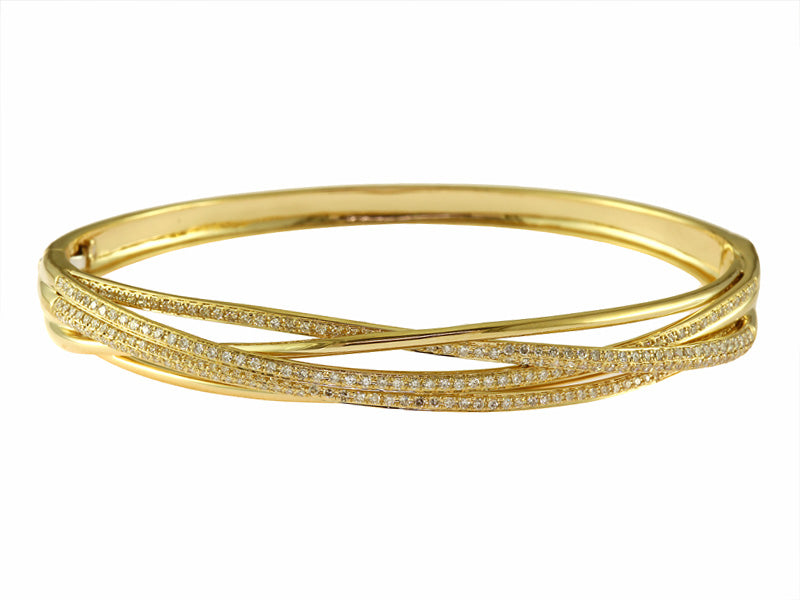 EFFY 14K YELLOW GOLD DIAMOND BANGLE