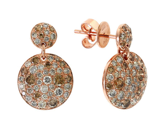 EFFY 14K ROSE GOLD ESPRESSO DIAMOND, EARRINGS