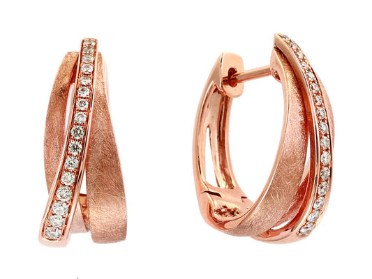 EFFY 14K ROSE GOLD DIAMOND EARRINGS