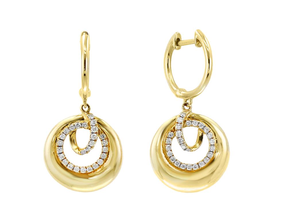 EFFY 14K YELLOW GOLD DIAMOND EARRINGS