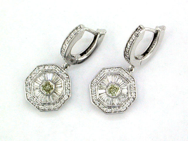 EFFY 14K WHITE GOLD DIAMOND EARRINGS