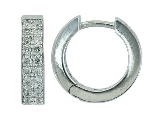 EFFY 14K WHITE GOLD DIAMOND EARRINGS