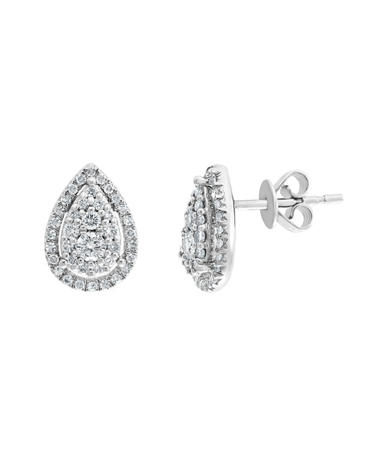 Effy 14K White Gold Diamond Earrings