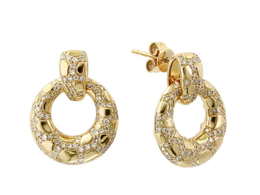 EFFY 14K YELLOW GOLD DIAMOND EARRINGS