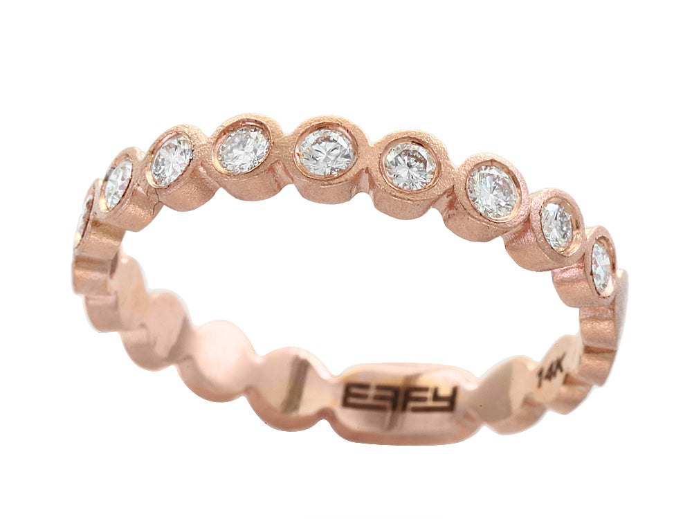 EFFY 14K ROSE GOLD DIAMOND RING