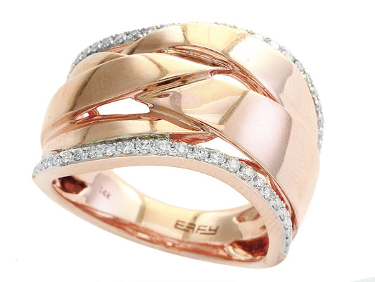 EFFY 14K ROSE GOLD DIAMOND RING